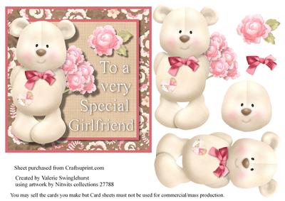 To a Very Special Girlfriend Card Front with Decoupage