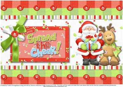 Believe in Santa and Spread the Cheer A4 Card Front