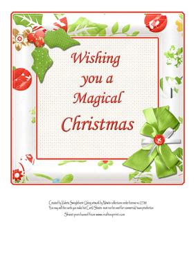 Insert for Believe in the Magic of Christmas Card Front