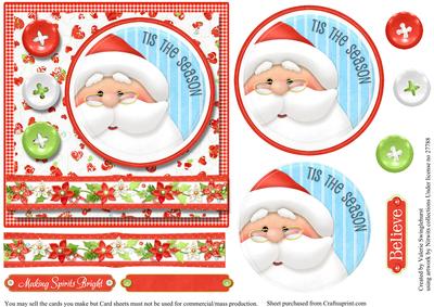 Tis the Season Making Spirits Bright Quick Card Front