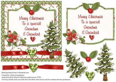 Merry Christmas to a Special Grandma & Grandad Card Front