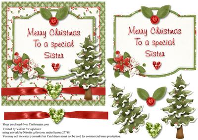 Merry Christmas to a Special Sister Card Front
