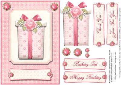 A Present Just for You Card Front Pink