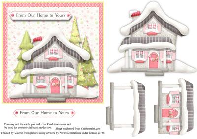 From Our Home to Yours Decoupaged Christmas House