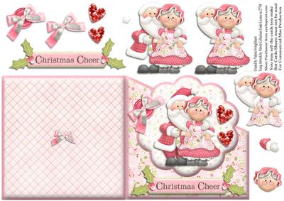 Christmas Cheer from Mr & Mrs Santa Cut & Fold Card
