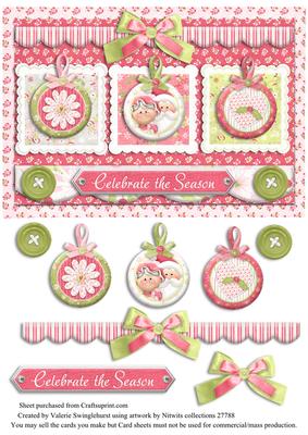 Celebrate the Season with Mr & Mrs Santa Framed in a Bauble