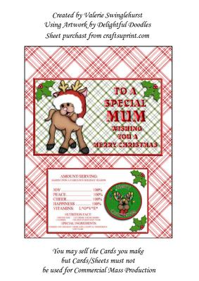 To a Special Mum Merry Christmas Chocolate Bar Wrapper