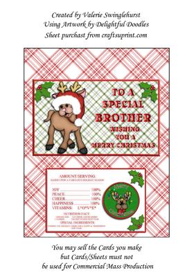 To a Special Brother Merry Christmas Chocolate Bar Wrapper