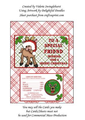 To a Special Friend Merry Christmas Chocolate Bar Wrapper