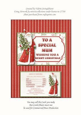 Santa Chocolate Bar Wrapper for a Special Mum at Christmas