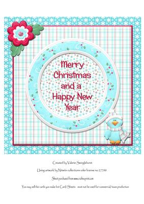 Insert for Snowman with Framed Friends 8x8 Card Front