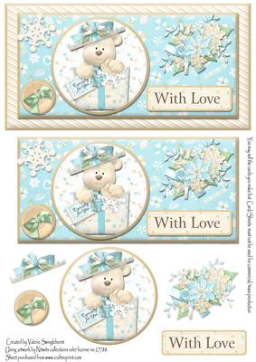 Especially for You with Love Christmas Bear Card Front