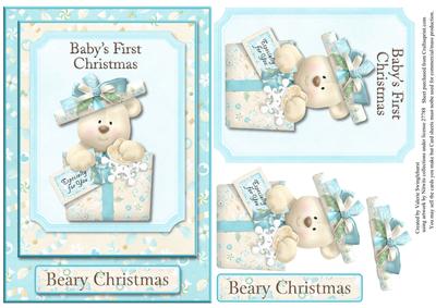 Baby's First Christmas Beary Christmas Card Front