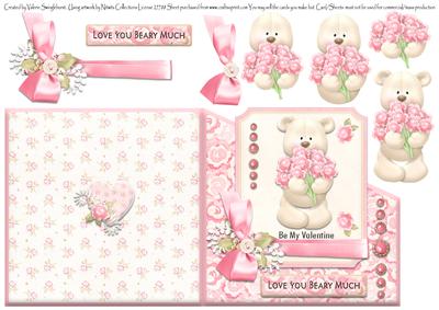 I Love You Beary Much Valentine Over the Edge Card