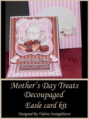 Mother's Day Treats Decoupaged Easel Card Kit