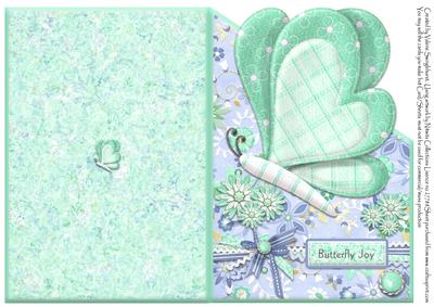 Mint Green Butterfly Joy Over the Edge Quick Cut & Fold Card