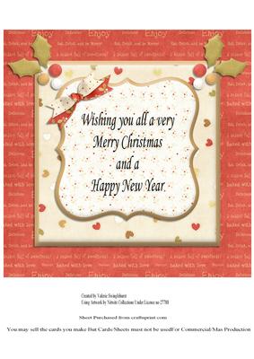 Insert to Go with Merry Christmas from the Gingerbread Cooks
