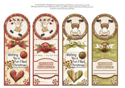 Holly Jolly Frolics Christmas Bookmarks