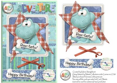 Dino-tastic Adventure Birthday Card Front