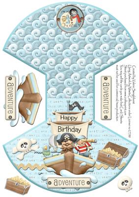 Pirate Happy Birthday Adventure Rocker/wobble Card