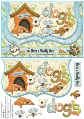 Have a Woofly Day Dogs Life Bracket Mock Envelope Card Front