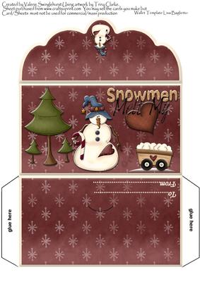 Snowmen Melt My Heart Christmas Money Wallet
