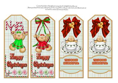 Happy Christmas Gingerbread People Bookmarks