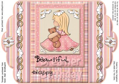 Happy Birthday Beautiful Dreamer Gatefold Card
