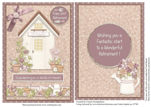 Enjoy Your retirement Gardening Quick card and Insert