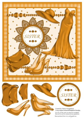 Golden Ladys Quick card front for a Sister