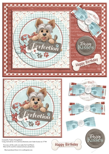 Happy Birthday Yorkie quick card front