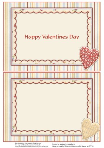 Two on a sheet inserts to match Together Forever Valentine or Birthday card front