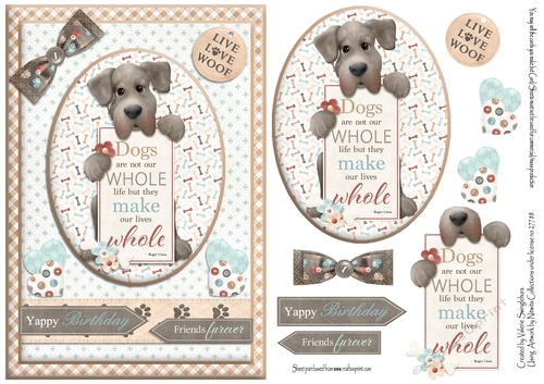 Yappy Birthday Friends Forever Doggy quick Card Front