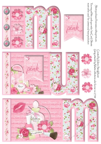 Always Look on the Pink side of life MUM Word Book