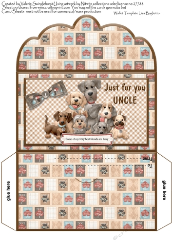 Just for You Uncle Money wallet Cute Dogs