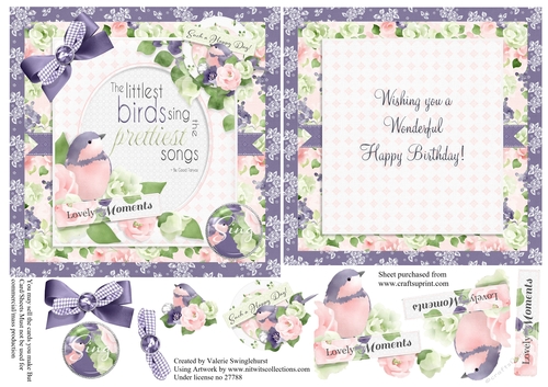 Lovely Moments quick card front with insert