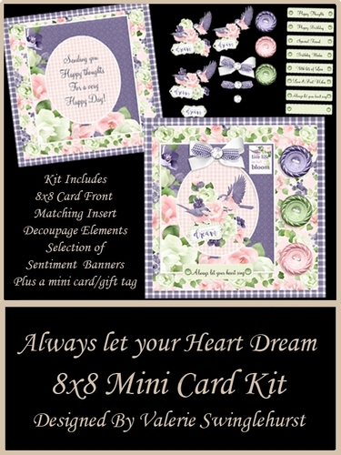 Live life in full bloom 8x8 Mini card kit
