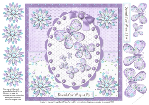 Butterfly Trail spread your Wings and Fly Quick Card front