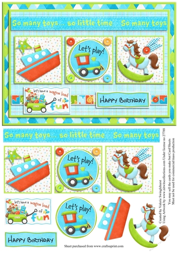 So Many Toys So Little Time Lets Play Quick card front