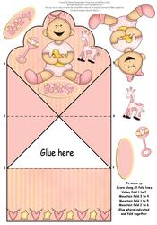 Baby Girl Scalloped Diamond Top Card