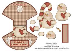 Wobbly Candy Cane Snowman Wobble Card