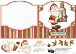 Santa's Got Pressies Shaped Quick Card