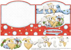Polar Bear with Baubles Quick Card
