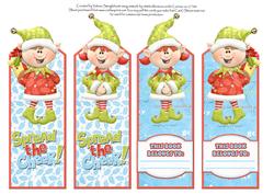 Santa'a Elves Bookmarks Blue