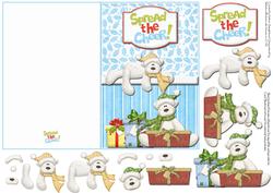Polar Bears with Presents C6 Quick Card