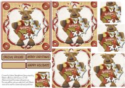 Believe in Christmas Reindeer Pyramid Card Front