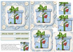 Just for You Christmas Present Pyramid Card Front