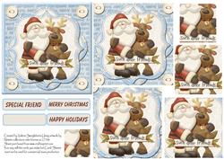 Such Deer Friends Pyramid Card Front