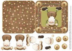 Cartwheeling Santa Quick Cut and Fold Card