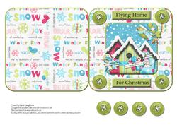 Flying Home for Christmas Quick Cut and Fold Card